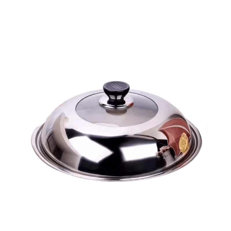 Capace din oțel inoxidabil cu sticlă transparentă, rezistentă la temperaturi înalte, 32–40 cm, pentru oale de gătit