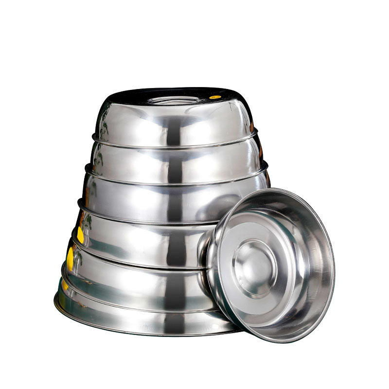 Capac rotund din oțel inoxidabil, gros, potrivit pentru grătar, oale și tigăi