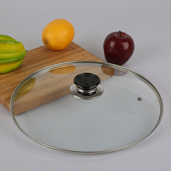 Capac de oală din sticlă temperată, transparent, rotund, universal, rezistent la temperaturi înalte