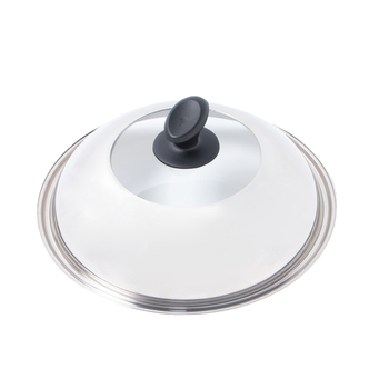 Capac de oală din oțel inoxidabil cu sticlă temperată, transparent, potrivit pentru diametre de 30–40 cm