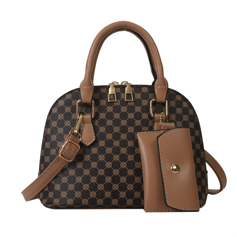 Školjkasta torba s kontrastnim bojama, 2023 retro otisak, ženska torba preko ramena i crossbody, jednostavan casual stil
