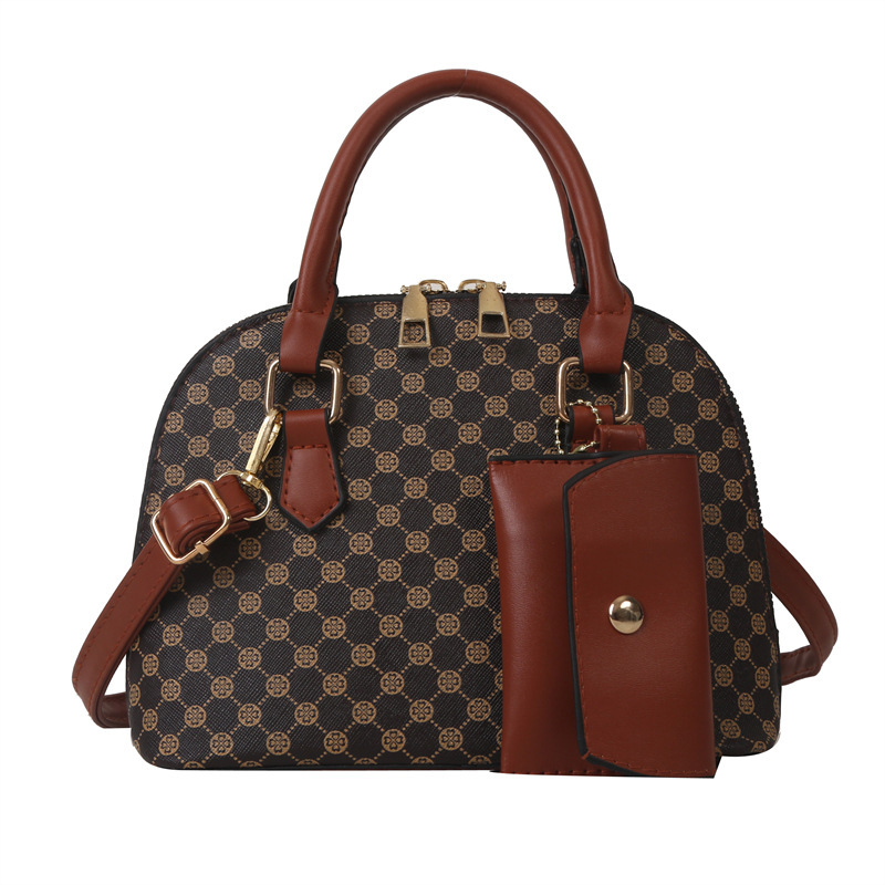 Školjkasta torba s kontrastnim bojama, 2023 retro otisak, ženska torba preko ramena i crossbody, jednostavan casual stil