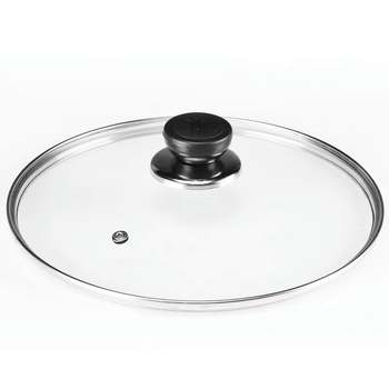 Capac de wok în formă de G, sticlă temperată, fără mâner