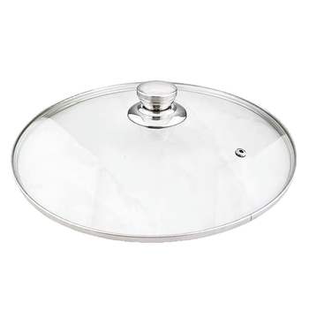 Capac de wok în formă de G, sticlă temperată, fără mâner