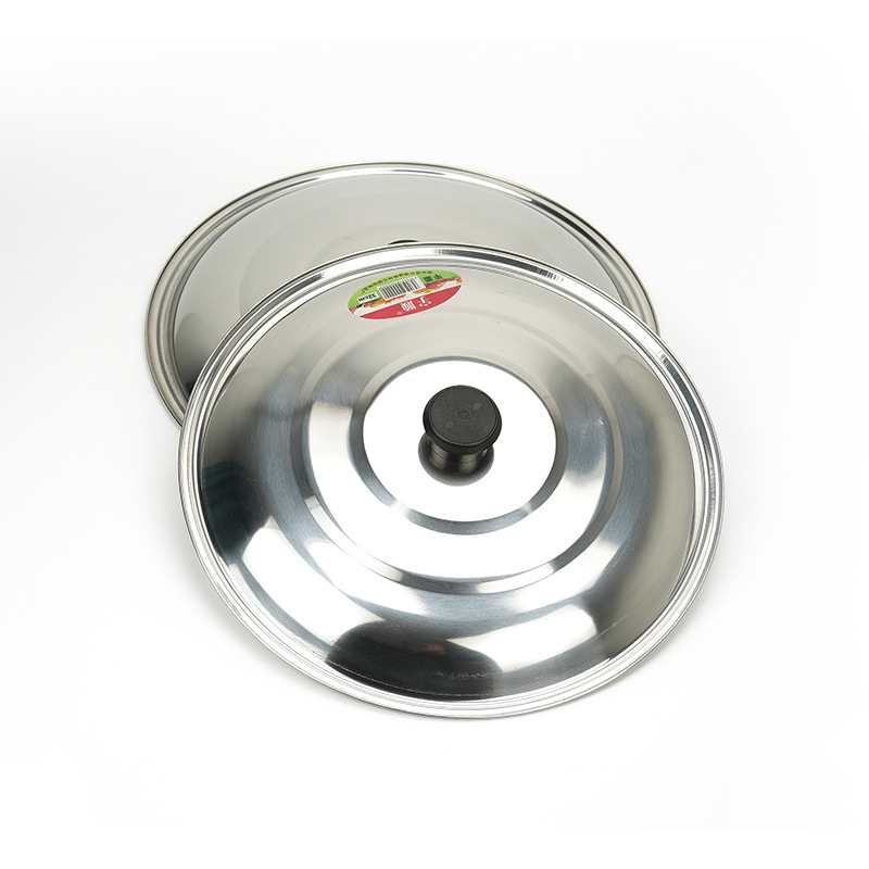 Capace din oțel inoxidabil pentru oale, capace plate și capace pentru wok, 30-40 cm, calitate premium