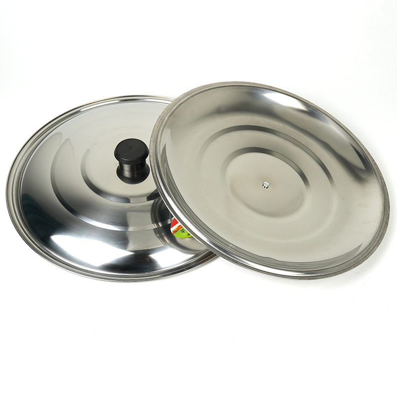 Capace din oțel inoxidabil pentru oale, capace plate și capace pentru wok, 30-40 cm, calitate premium