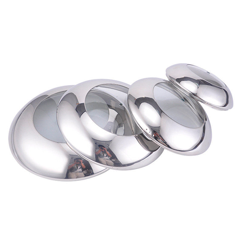 Capac de oală din oțel inoxidabil cu geam termorezistent transparent, dimensiuni 20–40 cm, posibilitate gravură laser pentru logo