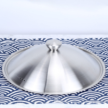 Yitong set de capace pentru oale, capac din oțel inoxidabil satinat și capac de sticlă, fără magnet, diametru 30–36 cm