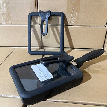 Capac pentru tigaie Tamagoyaki, capac dreptunghiular din silicon, capac de sticlă pentru tigaie mică