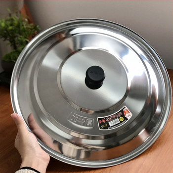 Capac de oală din oțel inoxidabil, universal rotund, îngroșat, multifuncțional, pentru gătit acasă, dimensiuni 30–40 cm