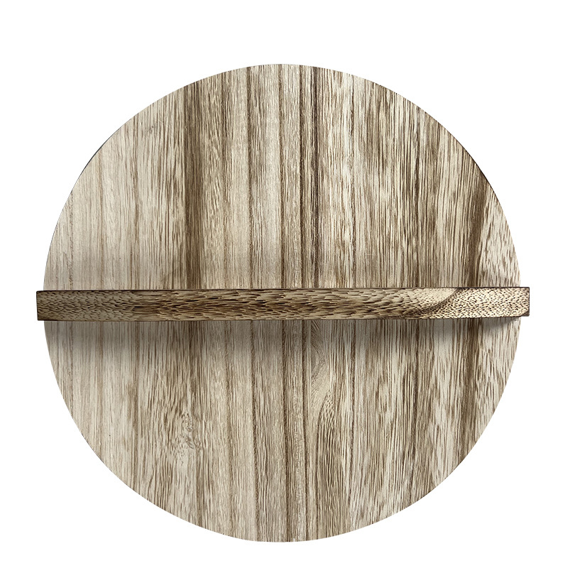 Capac de oală din lemn de Paulownia pentru oală, oală din fontă cu model țestoasă, capac mare în stil tradițional rustic, rotund și gros