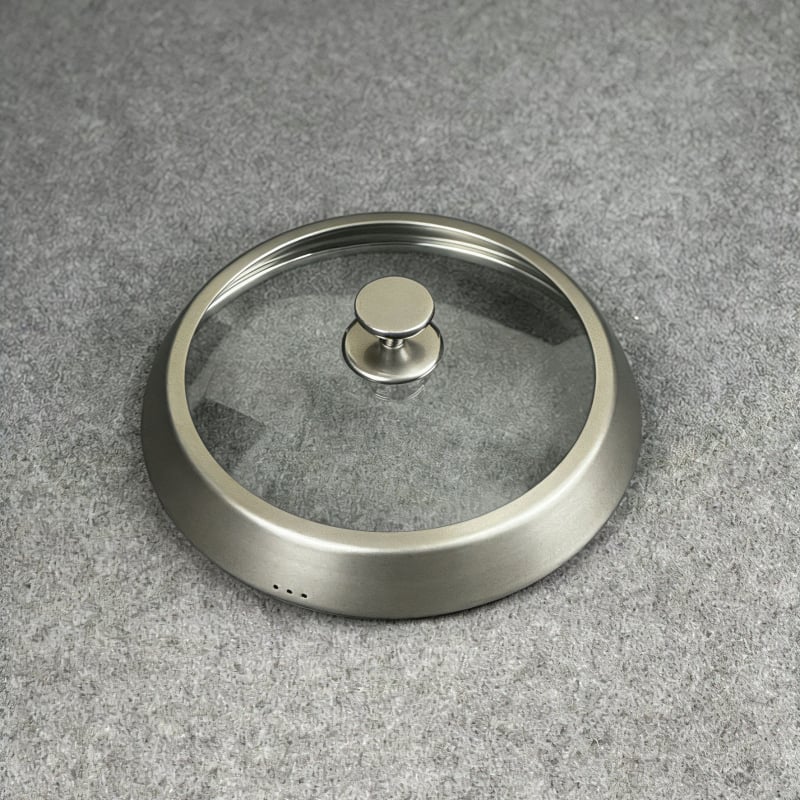 Capac din sticlă temperată, foarte gros, pentru oale mari, 30–38 cm, universal pentru tigăi