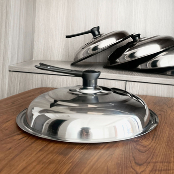 Capac de oală din oțel inoxidabil, gros, cu cupolă înaltă, capac de aburi pentru oale mari, diametru 31–41 cm