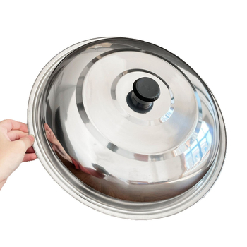 Capac de oală din oțel inoxidabil, gros, cu cupolă înaltă, capac de aburi pentru oale mari, diametru 31–41 cm