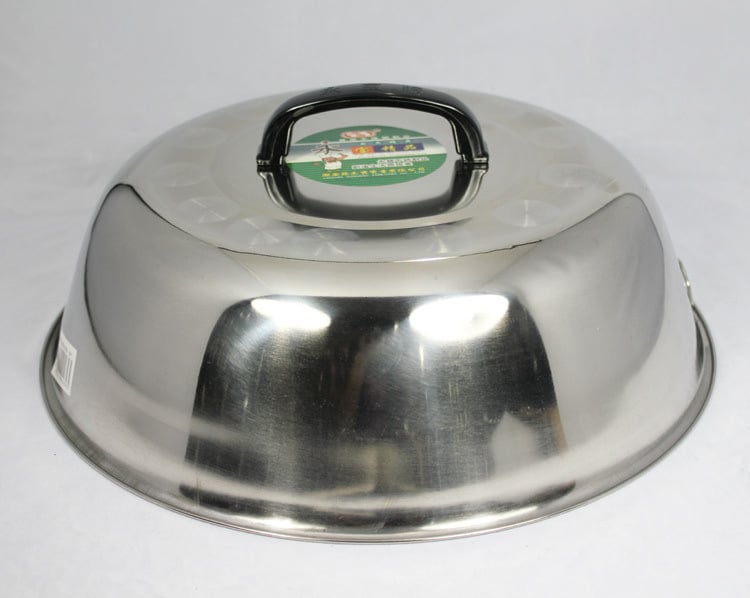 Capac de wok din oțel inoxidabil nemagnetic, gros, diametru 32–50 cm