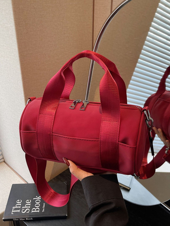 Midsummer Years 2025 Unisex Cylindrična Torba za Rameno i Crossbody, Veliki Kapacitet, Najlon, Vrhunski Dojam