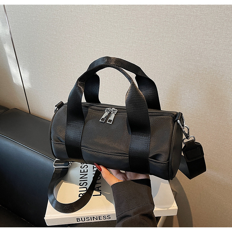Midsummer Years 2025 Unisex Cylindrična Torba za Rameno i Crossbody, Veliki Kapacitet, Najlon, Vrhunski Dojam