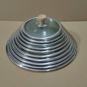 Capac din sticlă temperată, margine lată în formă de T, pentru tigaie, diametru 16-34 cm, rezistent la căldură