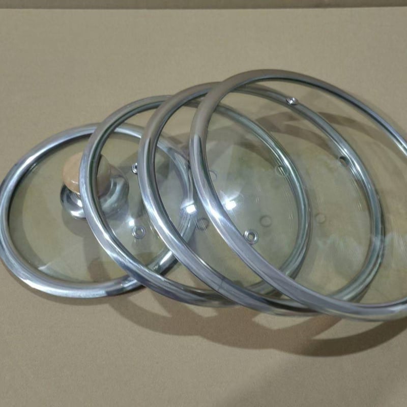 Capac din sticlă temperată, margine lată în formă de T, pentru tigaie, diametru 16-34 cm, rezistent la căldură