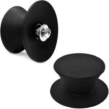 Mâner special pentru capacul de oală, din silicon rezistent la arsuri, oțel inoxidabil și mărgele de sticlă la vârf, accesoriu de bucătărie pentru uz casnic, poate sta în picioare
