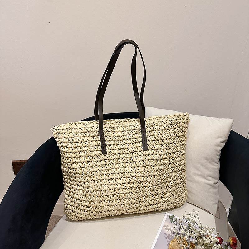 Boho pletena tote torba, velika kapaciteta, za rame ili crossbody