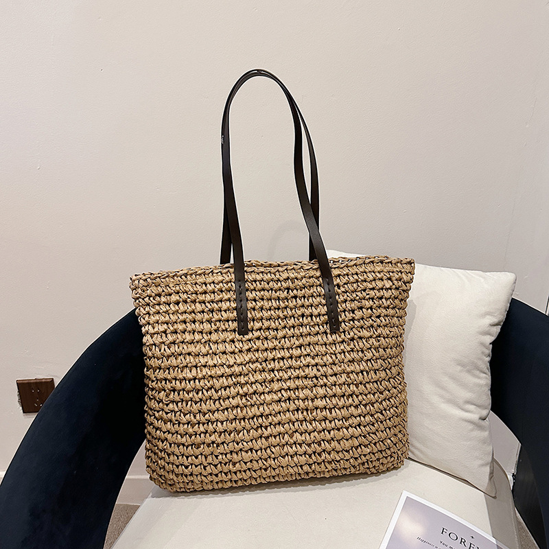 Boho pletena tote torba, velika kapaciteta, za rame ili crossbody