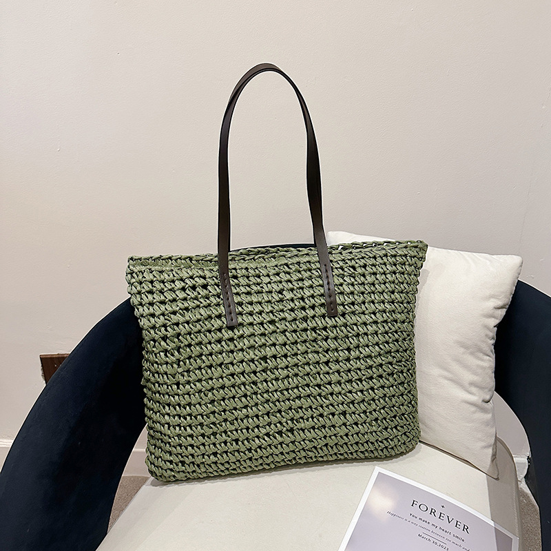 Boho pletena tote torba, velika kapaciteta, za rame ili crossbody