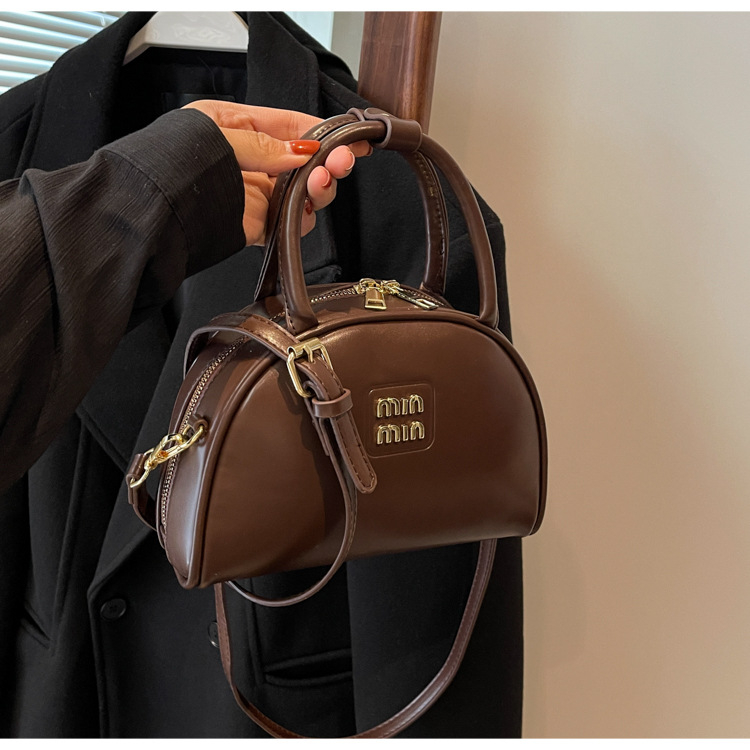 Ženska torbica u retro stilu, oblik školjke, mala, PU materijal, s ručkom i naramenicom za crossbody