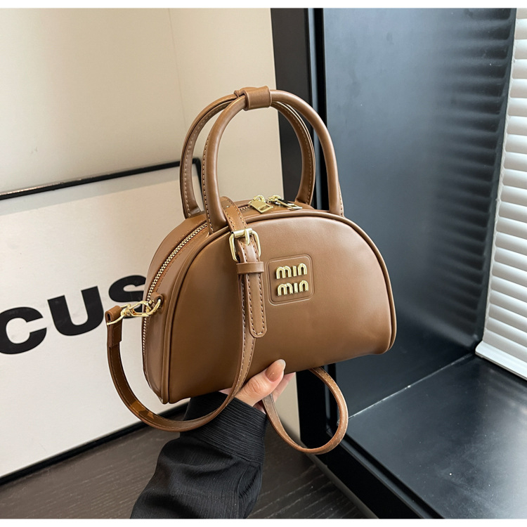 Ženska torbica u retro stilu, oblik školjke, mala, PU materijal, s ručkom i naramenicom za crossbody