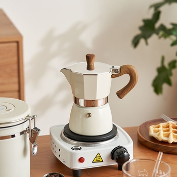 Espressor moka italian pentru uz casnic, plită electrică compactă, extracție cu o singură ventilație, oală pentru infuzie prin turnare