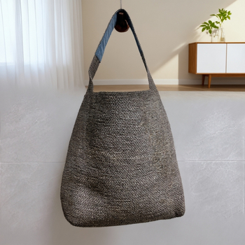 Ženska raffia pletena torba, francuskog stila, ramena tote za plažu i odmor, velika kapaciteta bucket bag