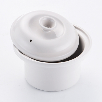 Set universal de oală electrică cu vas interior din lut purpuriu, vas ceramic pentru gătit cu capac interior alb din porțelan, 1,5–6,0 L