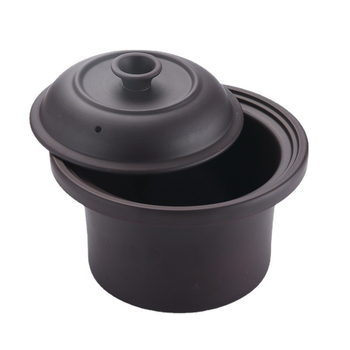 Set universal de oală electrică cu vas interior din lut purpuriu, vas ceramic pentru gătit cu capac interior alb din porțelan, 1,5–6,0 L