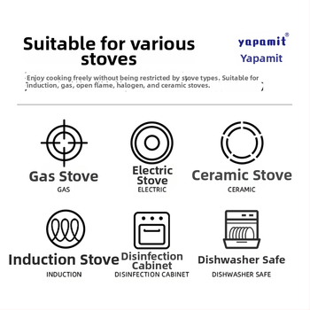 Oală de supă din oțel inoxidabil, cu două mânere, compatibilă cu plita cu inducție, capacitate 5 L sau mai mult