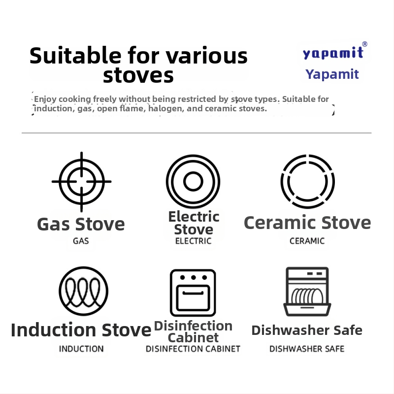 Oală de supă din oțel inoxidabil, cu două mânere, compatibilă cu plita cu inducție, capacitate 5 L sau mai mult