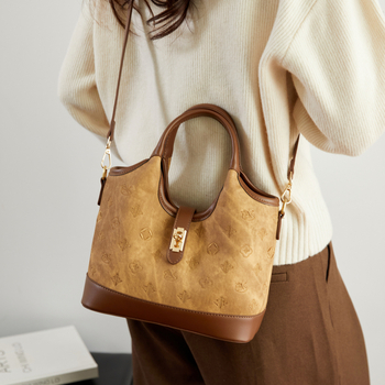 Luksuzna bucket torba, svestrana za nošenje preko ramena ili crossbody, retro dizajn za dnevne izlaske i putovanja