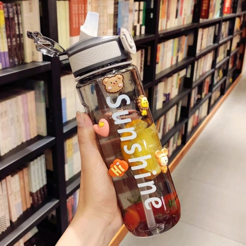 Cană portabilă cu pai pentru adulți, rezistentă la căderi, creativă, netoxică