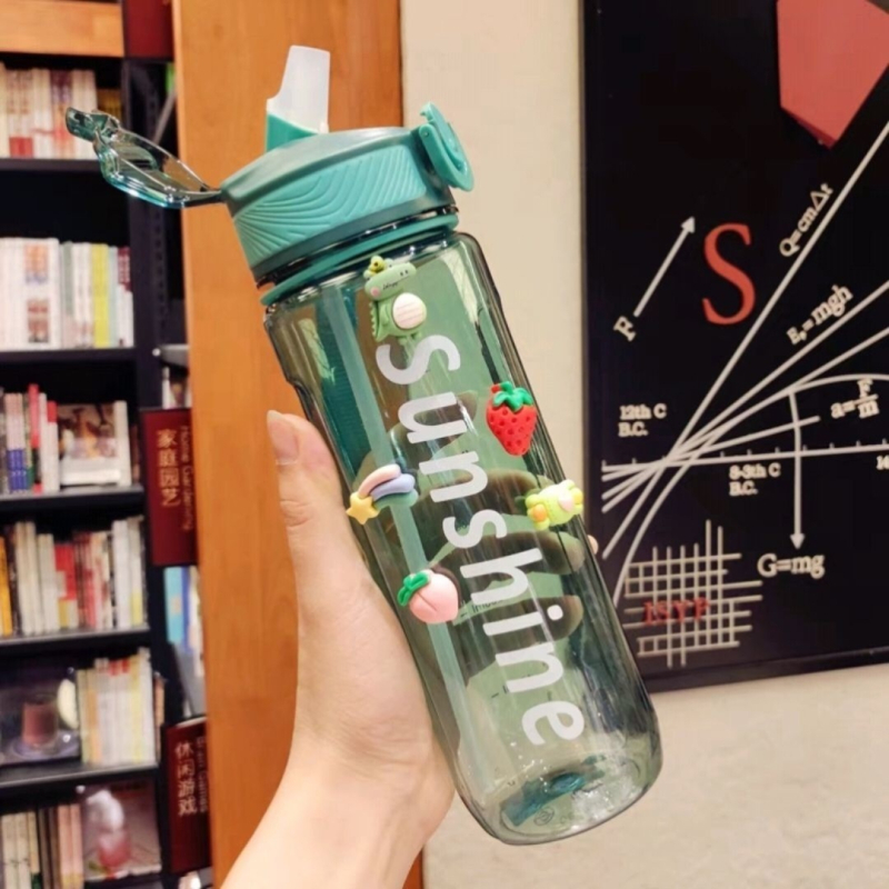 Cană portabilă cu pai pentru adulți, rezistentă la căderi, creativă, netoxică