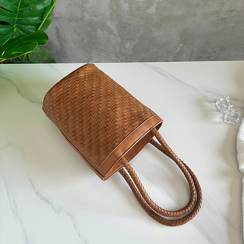 Ručna PU torba, ljetni bucket tote stil, mala torba za rame, u francuskom stilu