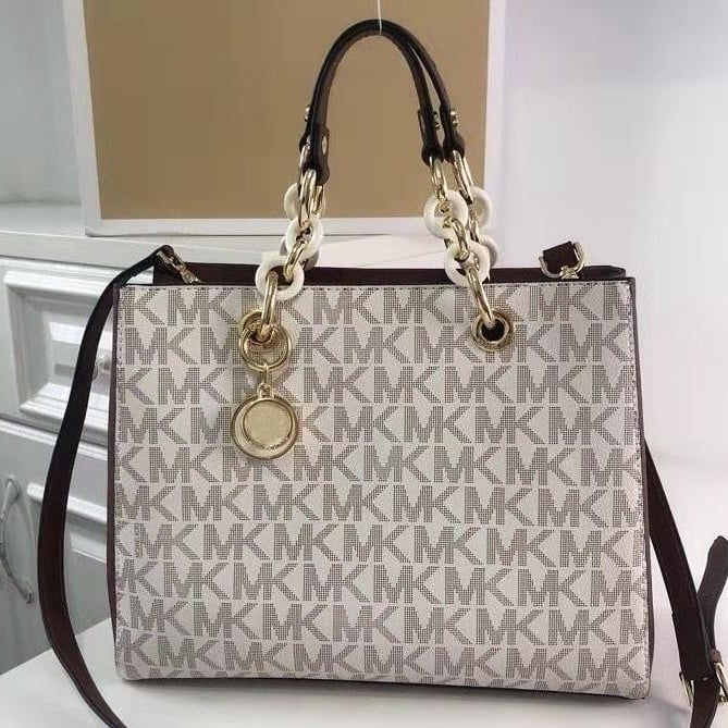 Ženska crossbody torbica od prave kože, s lancem, tortoiseshell uzorak