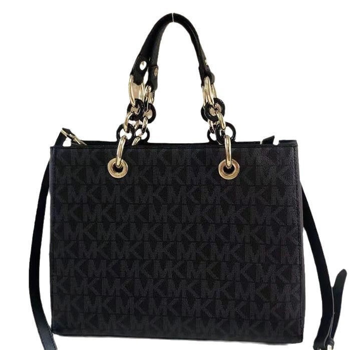 Ženska crossbody torbica od prave kože, s lancem, tortoiseshell uzorak