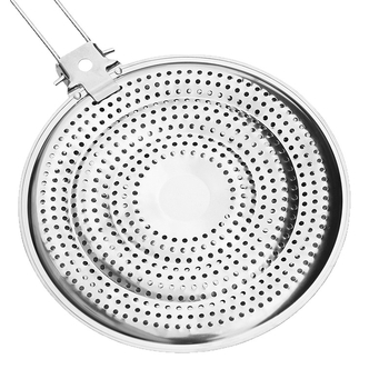 Covoraș din oțel inoxidabil pentru oale, strat izolator și conductor de căldură, bază rotundă cu două straturi, accesoriu de bucătărie