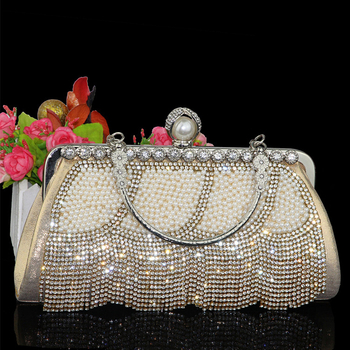 Nova večernja torbica s perlama i kristalima, elegant clutch za svečane prigode, ručno ili preko ramena