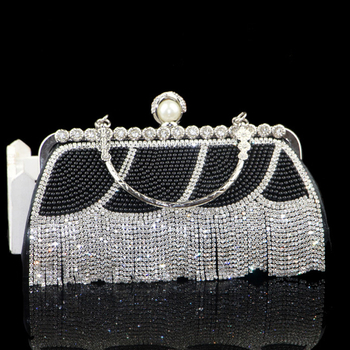 Nova večernja torbica s perlama i kristalima, elegant clutch za svečane prigode, ručno ili preko ramena