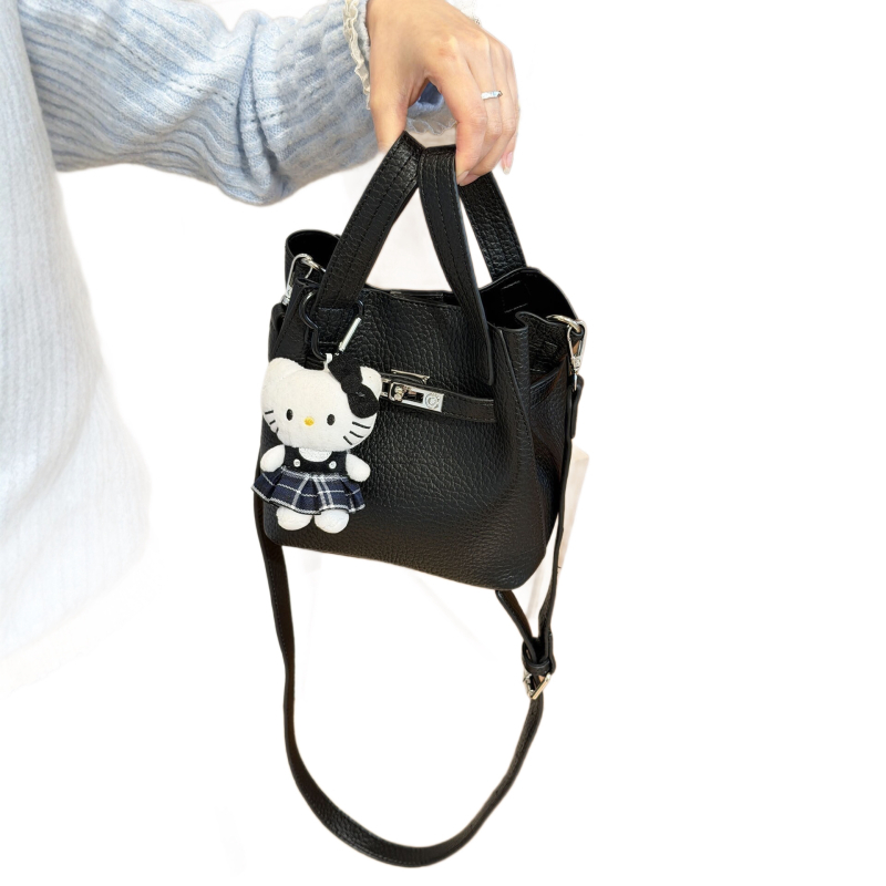 Ženska bucket torba od mekane PU kože s lychee teksturom, 2026 novi stil, svestrana za svakodnevnu upotrebu, na rame ili crossbody