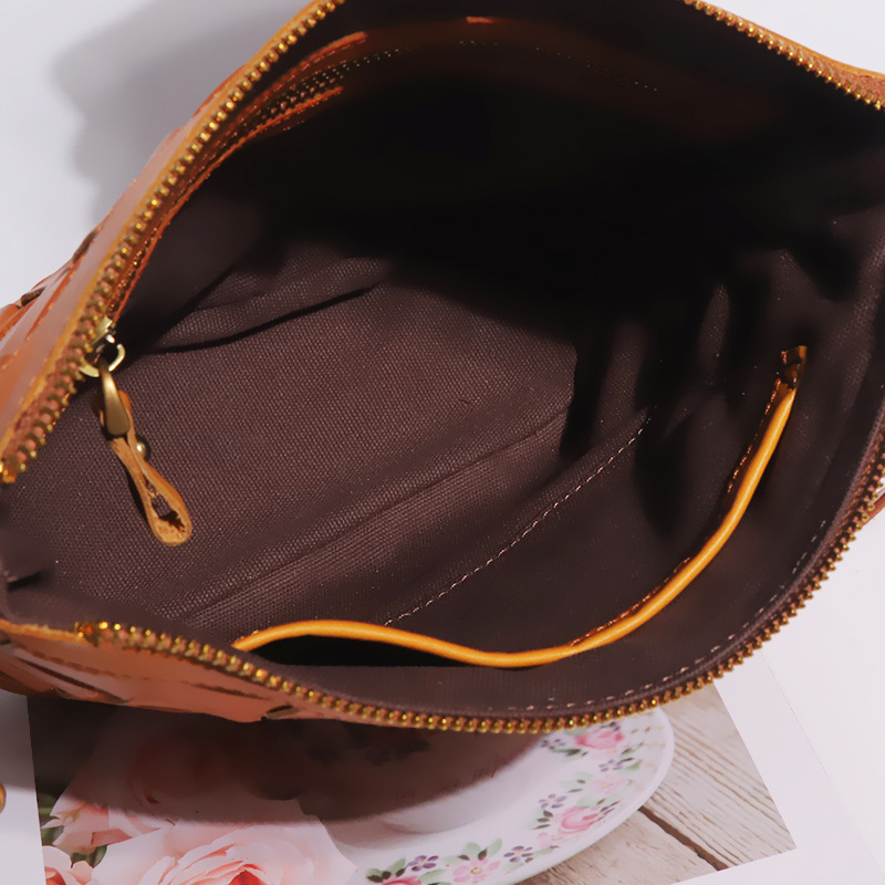 Nova retro pletena crossbody torba od prave kože s biljnim taninom, ručno izrađena torba u obliku kofera, velika kapaciteta, ženska torba