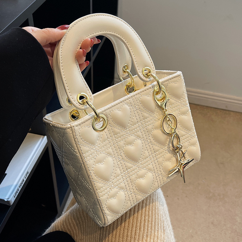 Crvena svadbena mala torbica s kaišem preko ramena, PU materijal, stil Diana bag