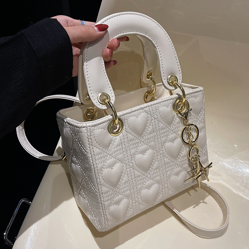 Crvena svadbena mala torbica s kaišem preko ramena, PU materijal, stil Diana bag
