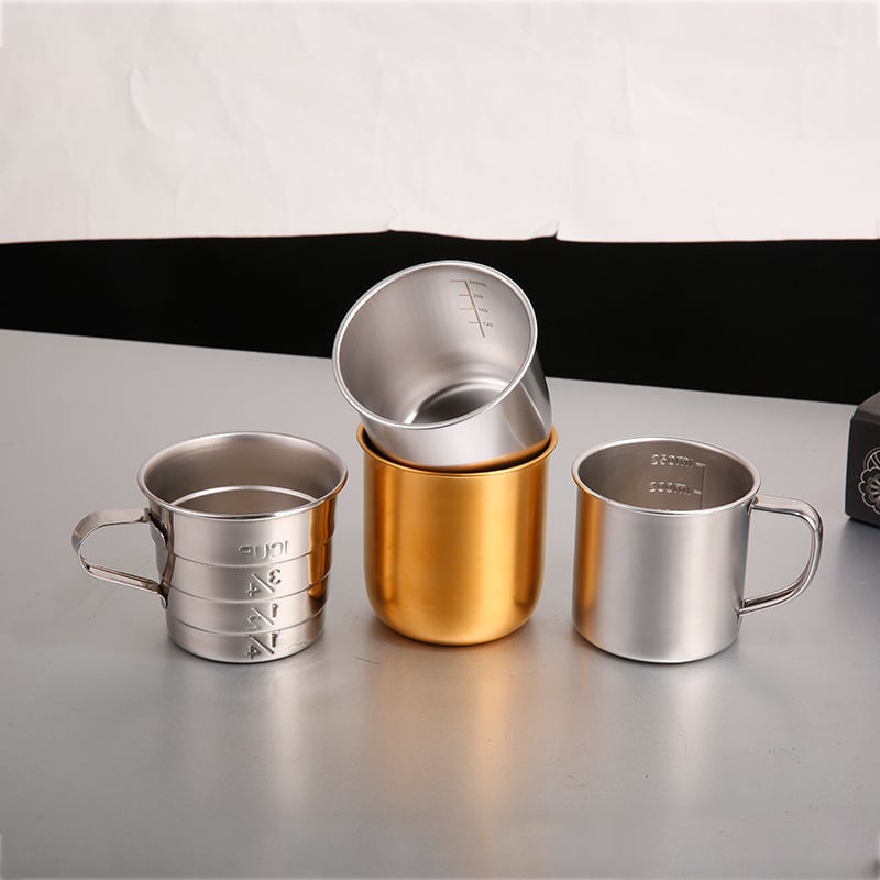 Cupa de măsurare din oțel inoxidabil cu scară pentru orez, făină și zahăr