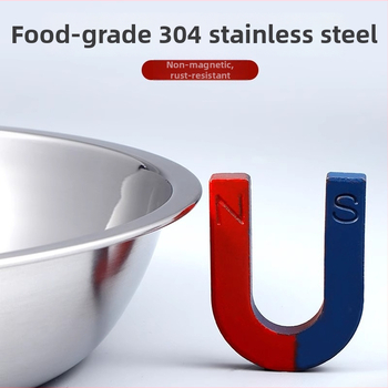 Farfurie rotundă din oțel inoxidabil 304, plată și ușor adâncă, de calitate alimentară, farfurie pentru salată și grătar